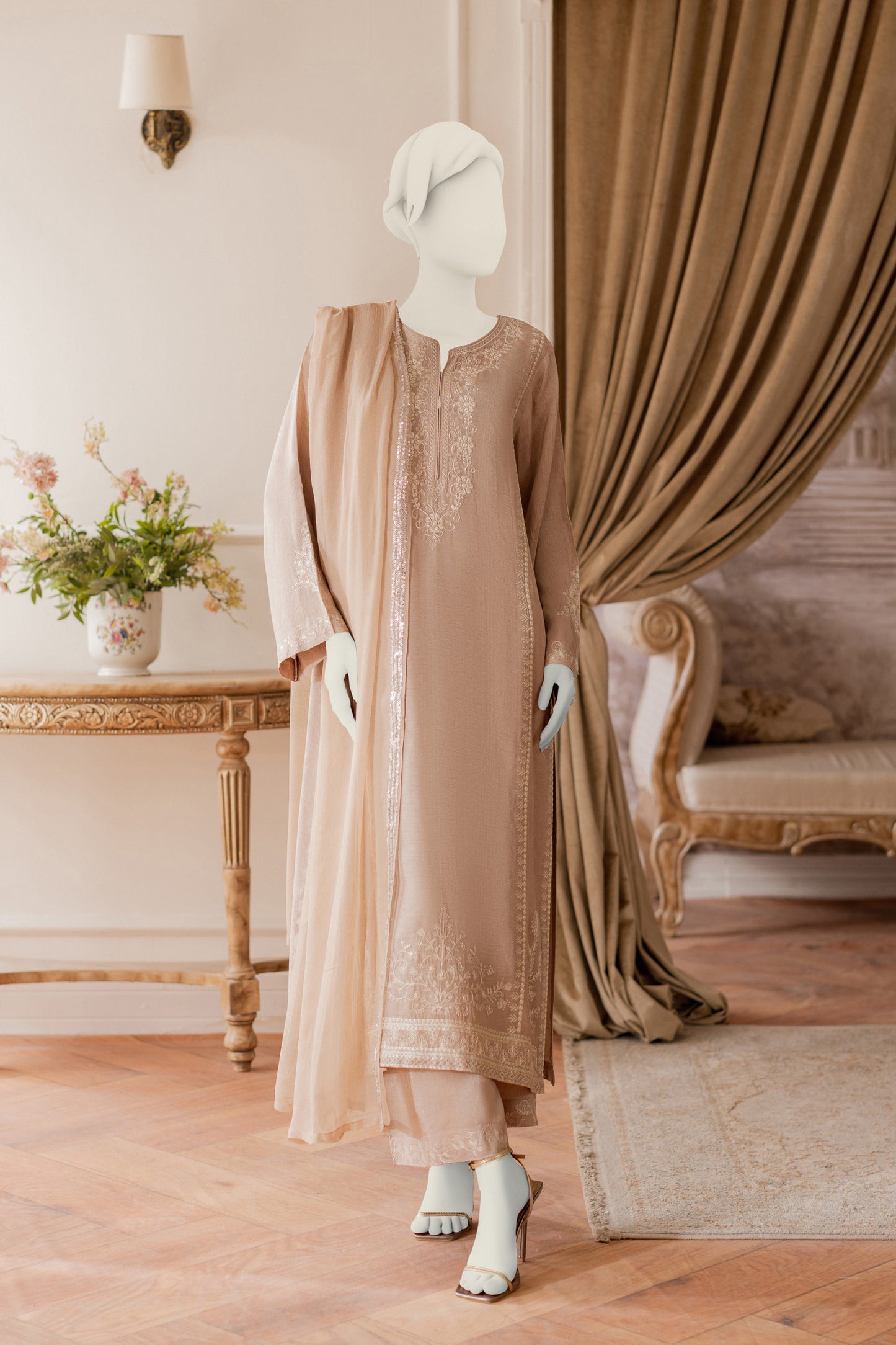 Premium RAW SILK - 3pc Biege