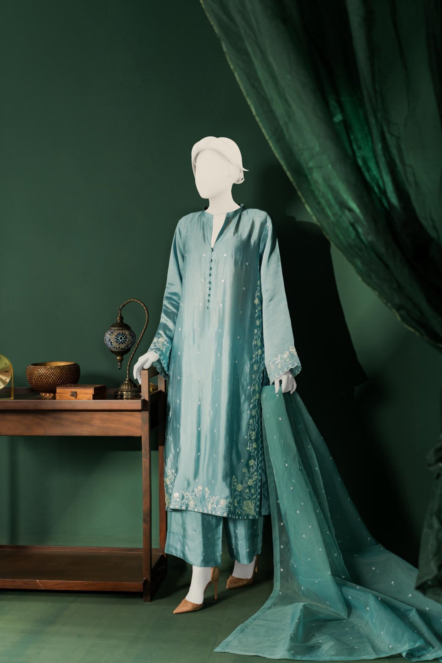 Sheesha Silk 3pc - Turquoise