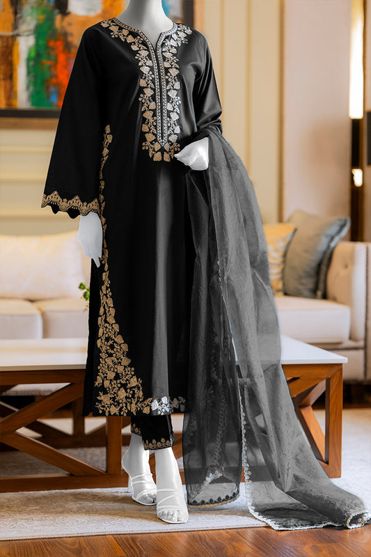 Black Colorway 2pc Embroidered Suit