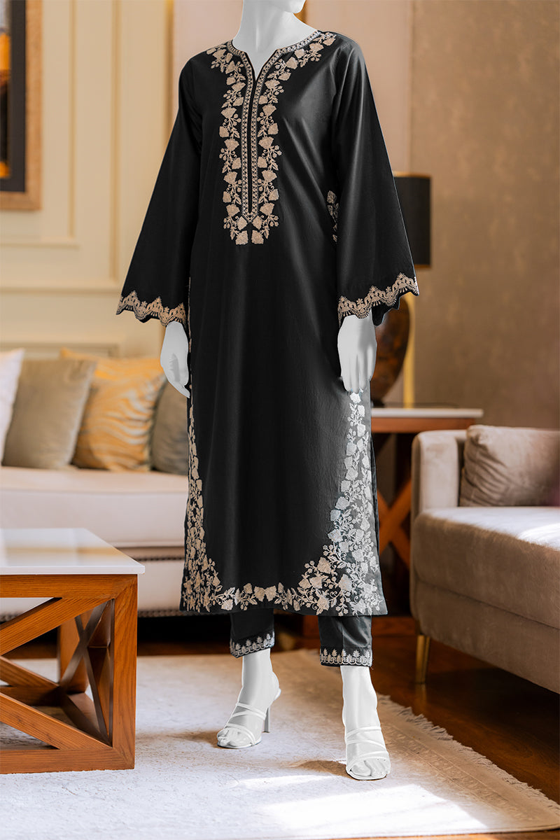 Black Colorway 2pc Embroidered Suit