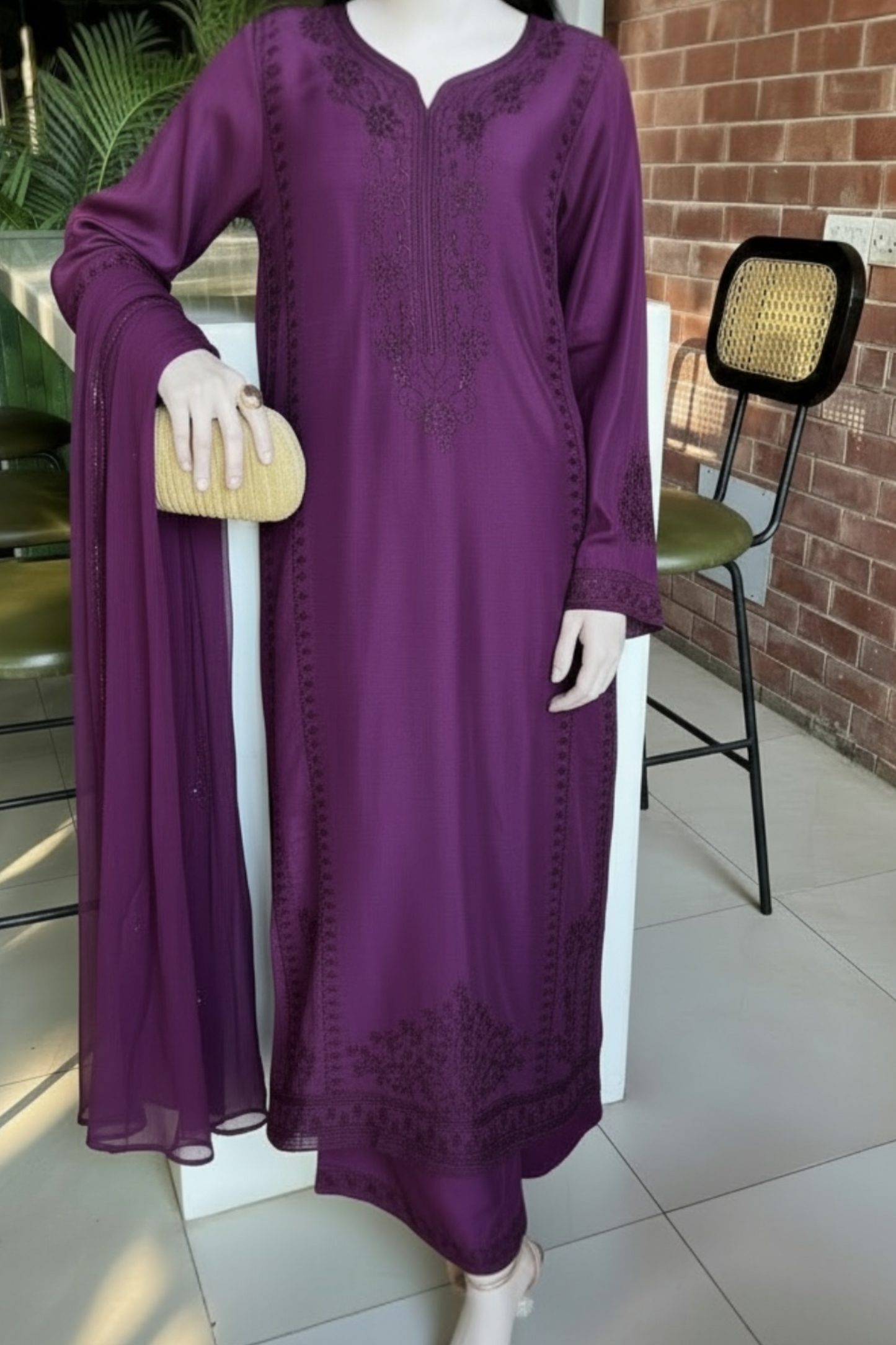 Plum - Raw Silk 3pc set