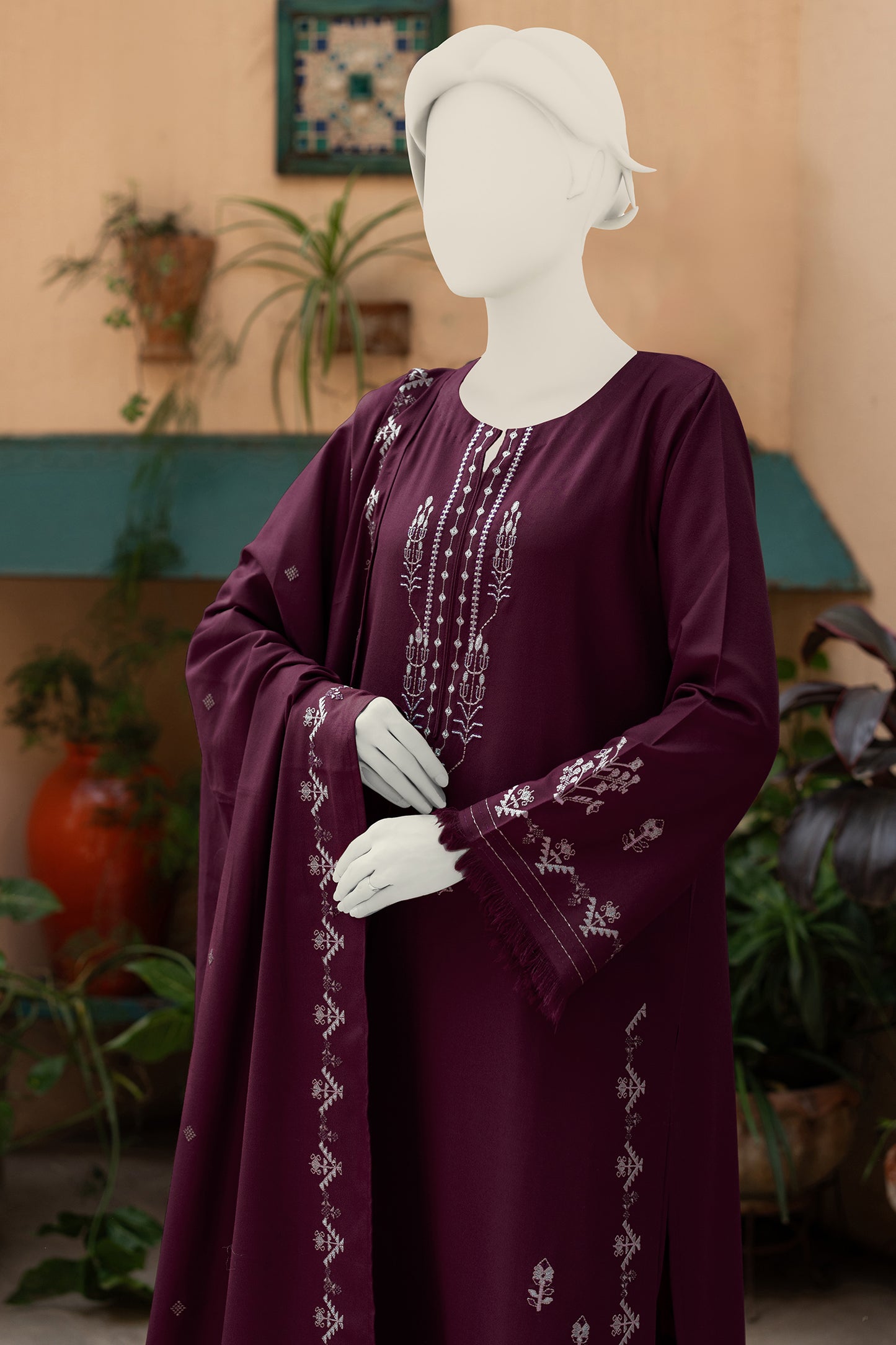 Kanwal 3pc Burgundy