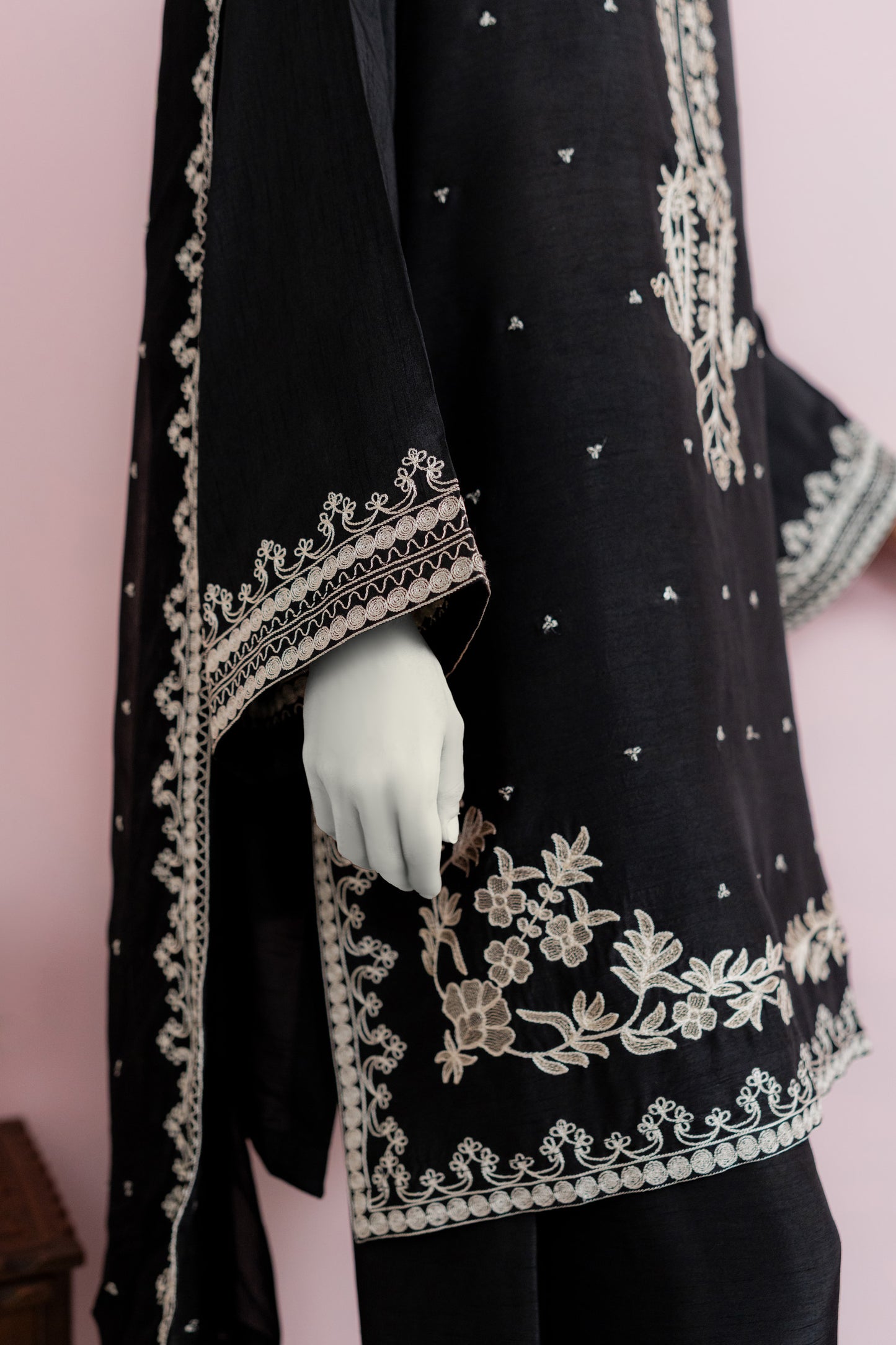 Raw Silk Black Farshi Set