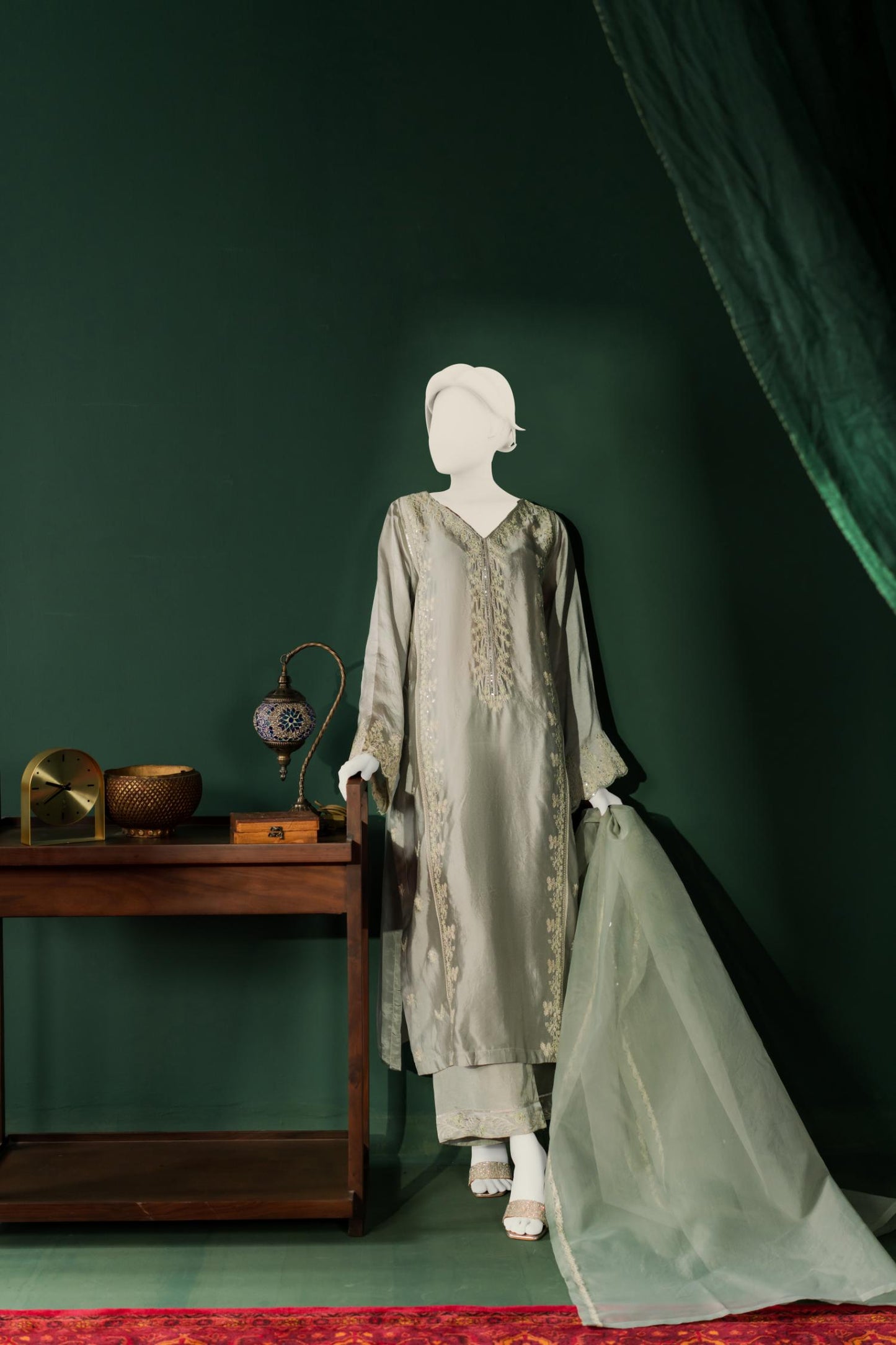 Sheesha Silk 3pc - Steel