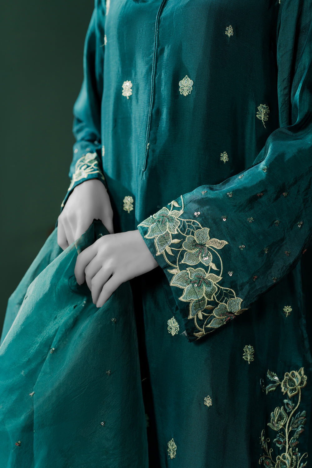 Tussle Silk 3pc - Bottle Green