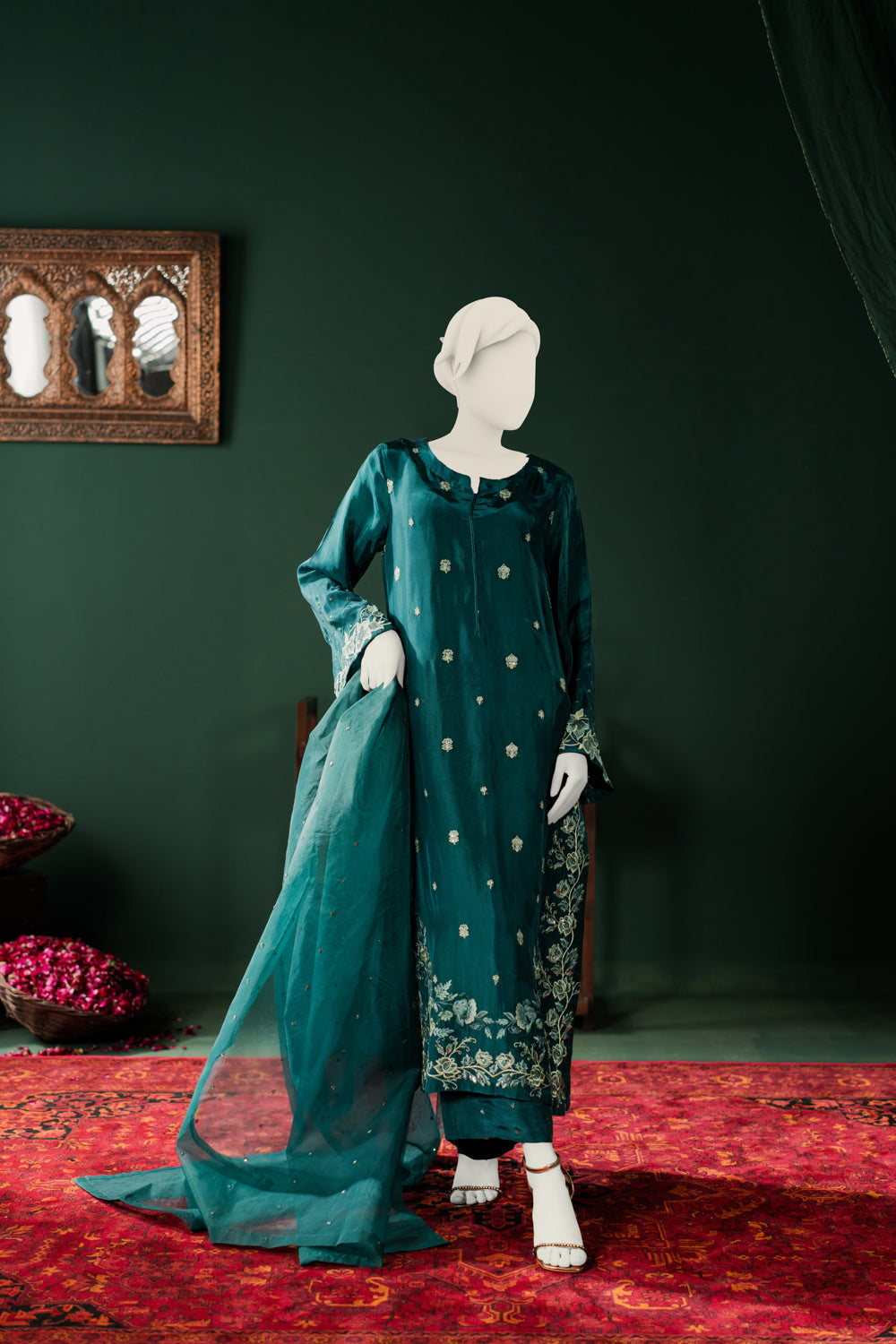 Tussle Silk 3pc - Bottle Green