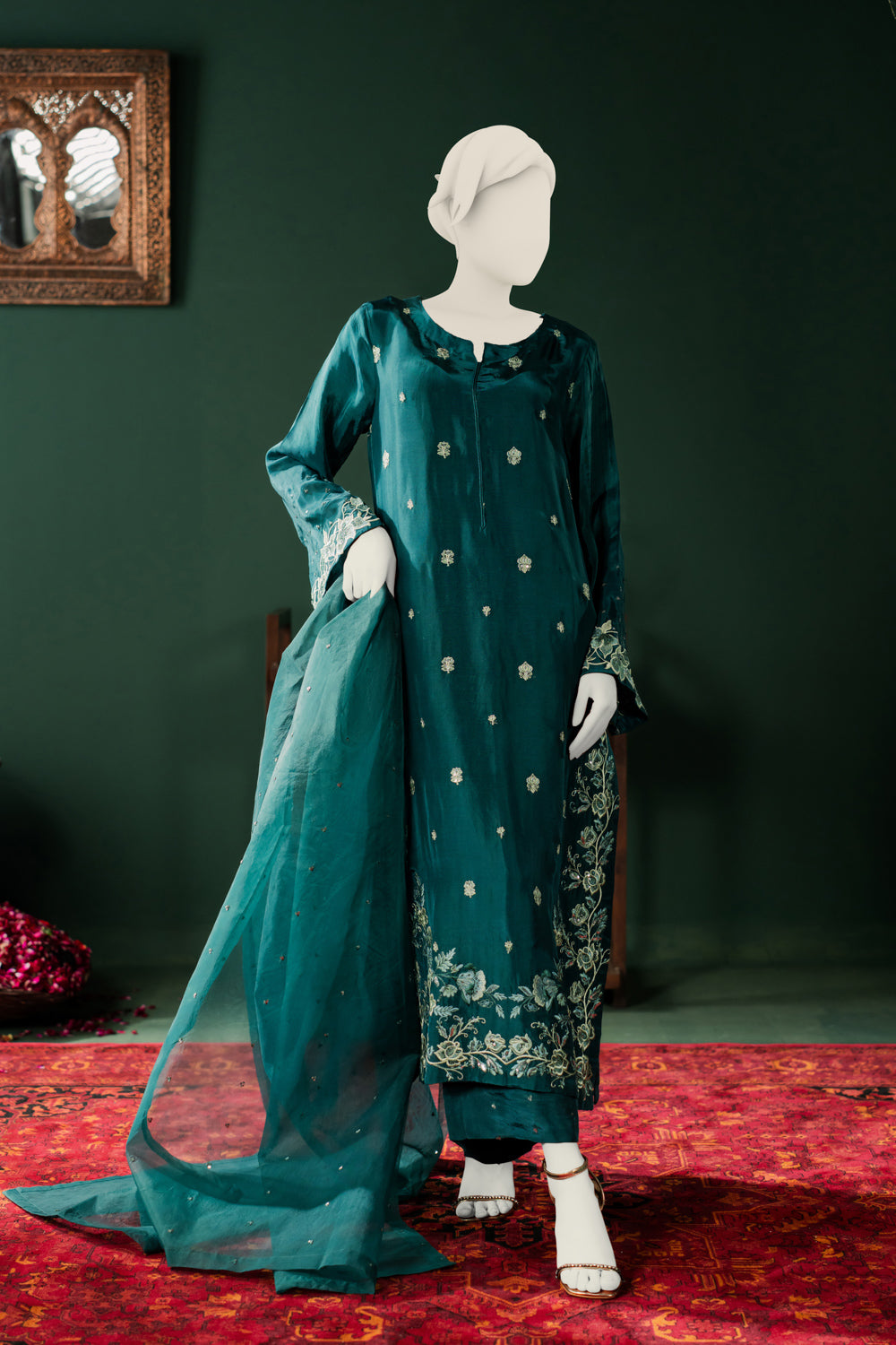 Tussle Silk 3pc - Bottle Green