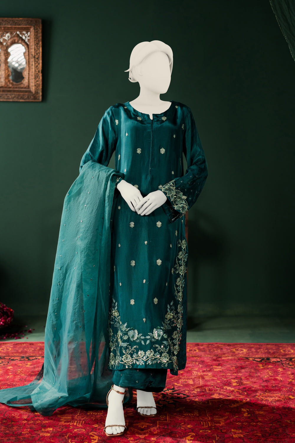 Tussle Silk 3pc - Bottle Green