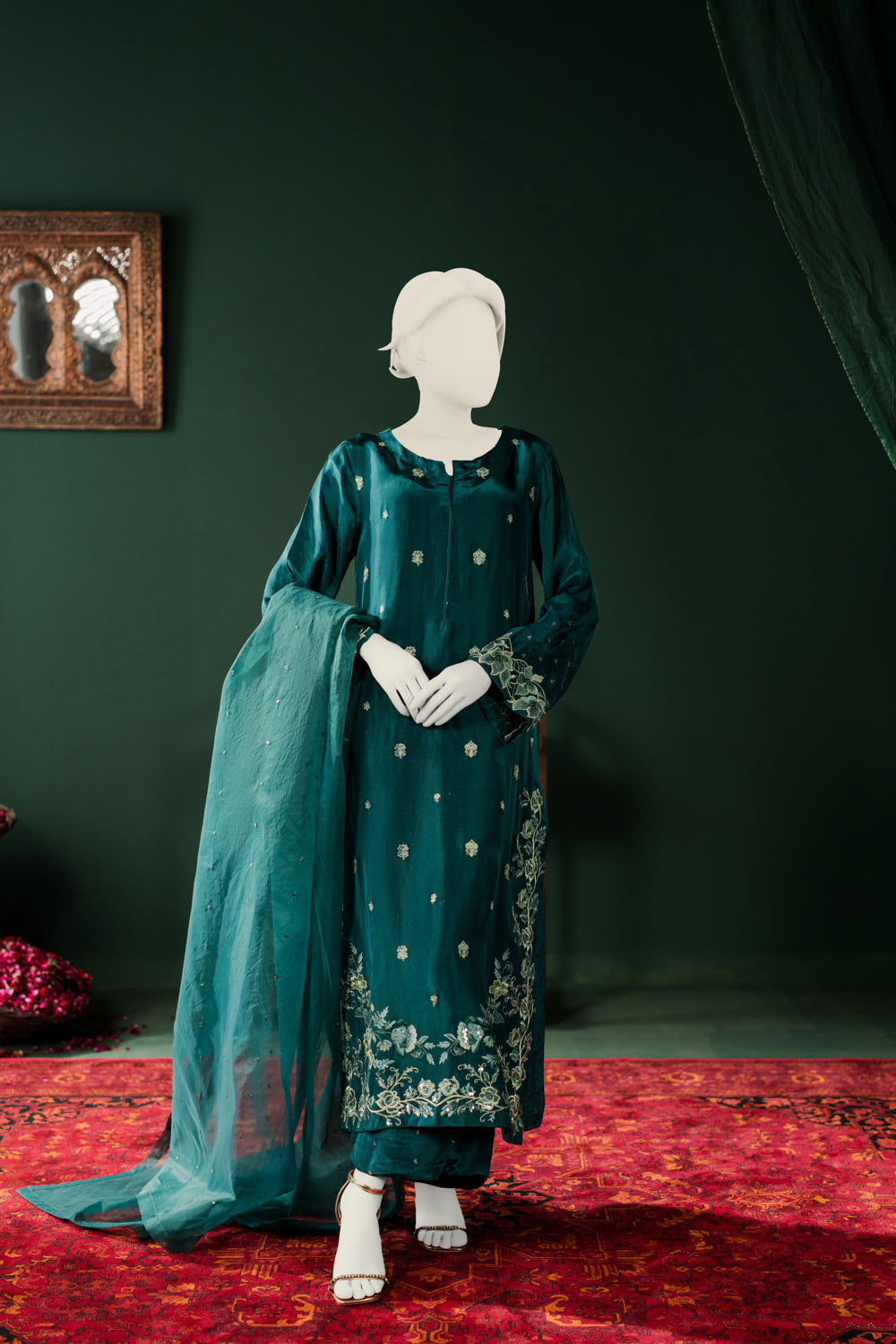 Tussle Silk 3pc - Bottle Green