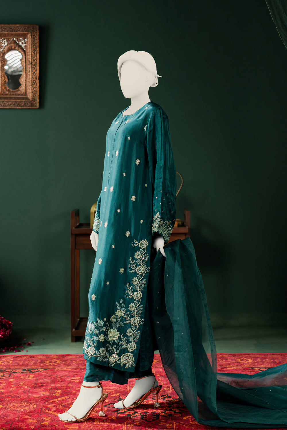 Tussle Silk 3pc - Bottle Green