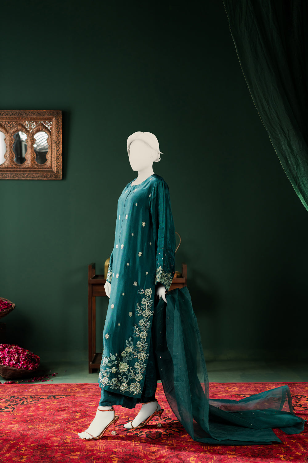 Tussle Silk 3pc - Bottle Green