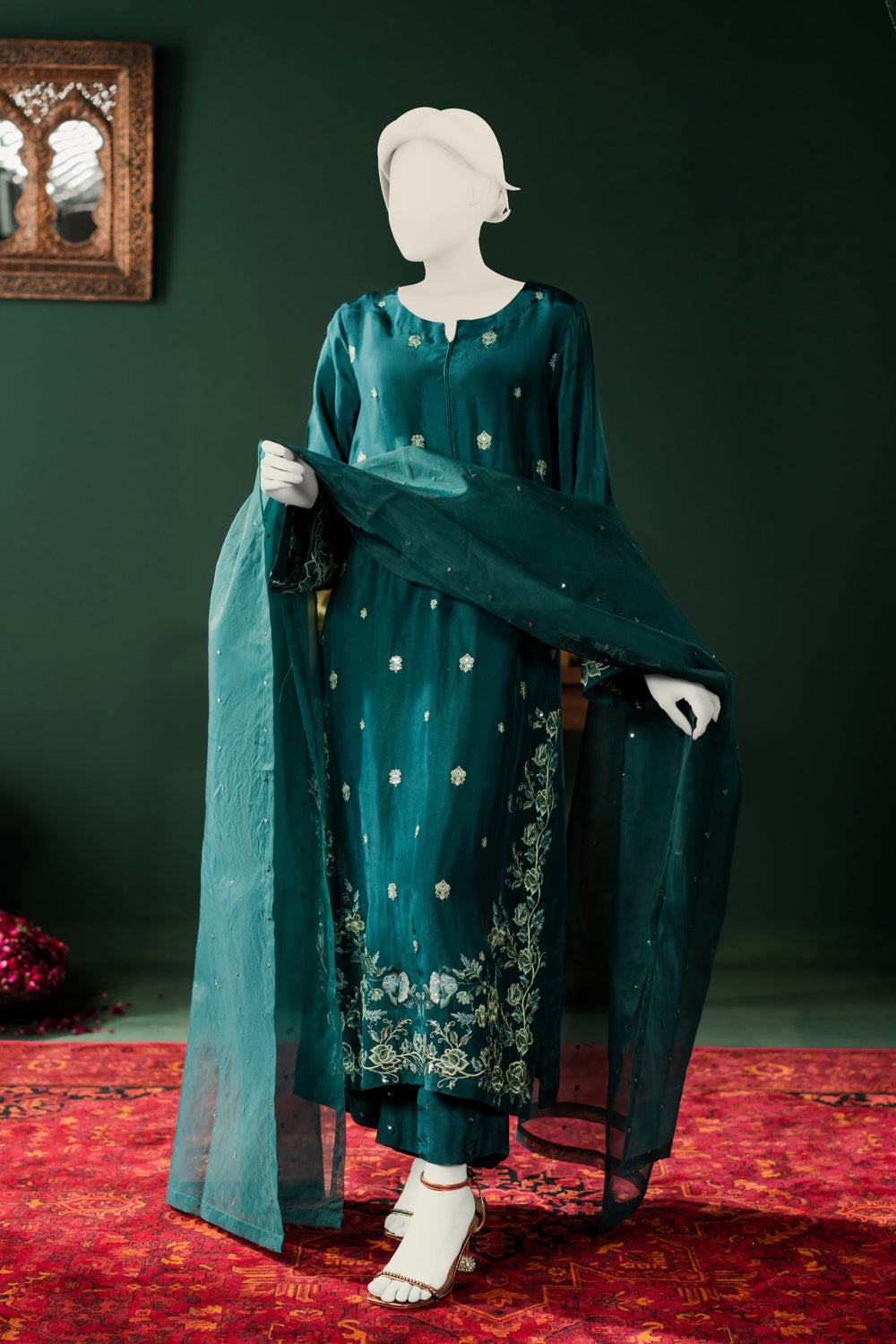 Tussle Silk 3pc - Bottle Green