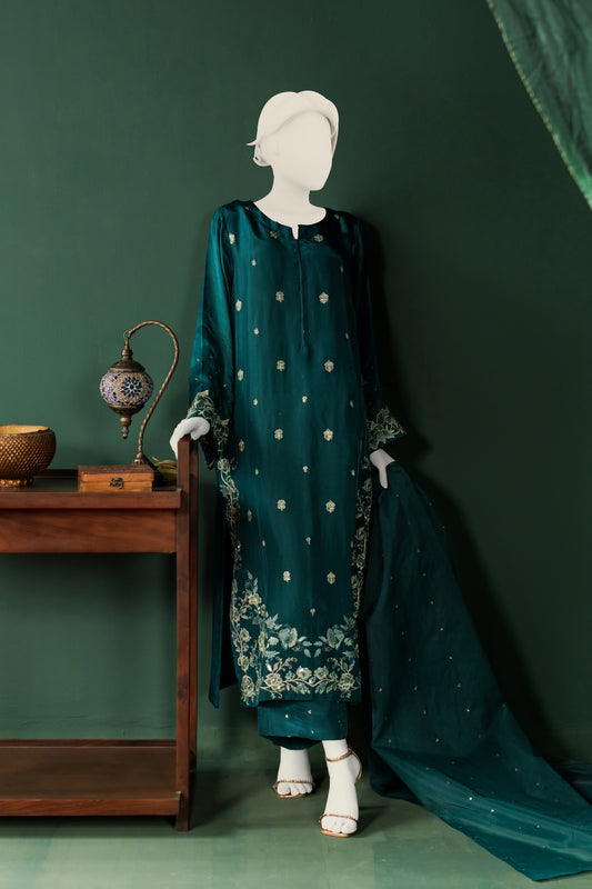 Tussle Silk 3pc - Bottle Green