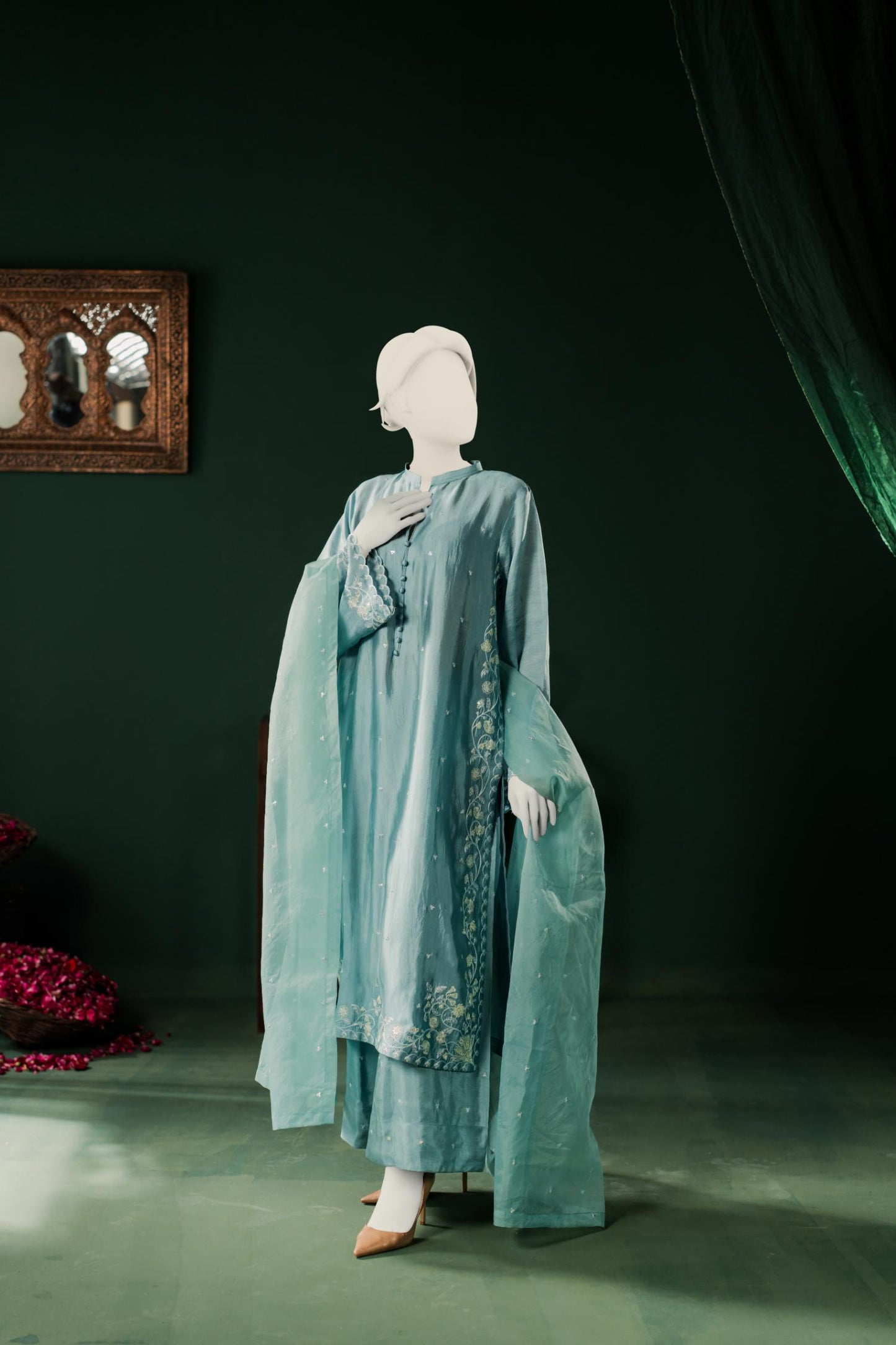 Sheesha Silk 3pc - Turquoise