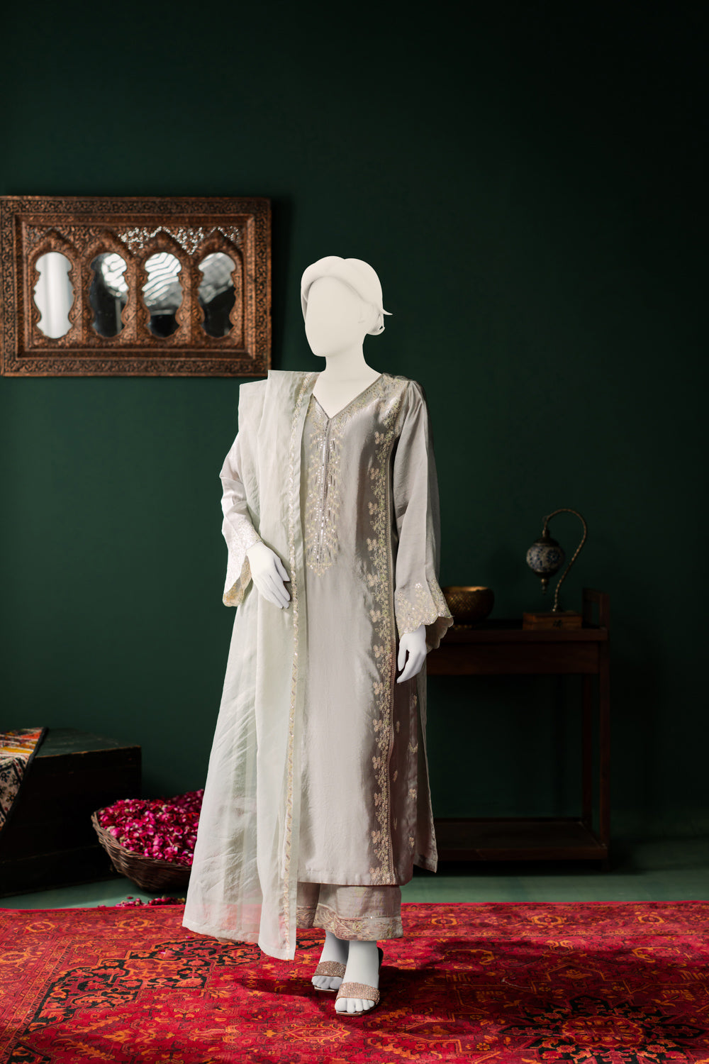 Sheesha Silk 3pc - Steel