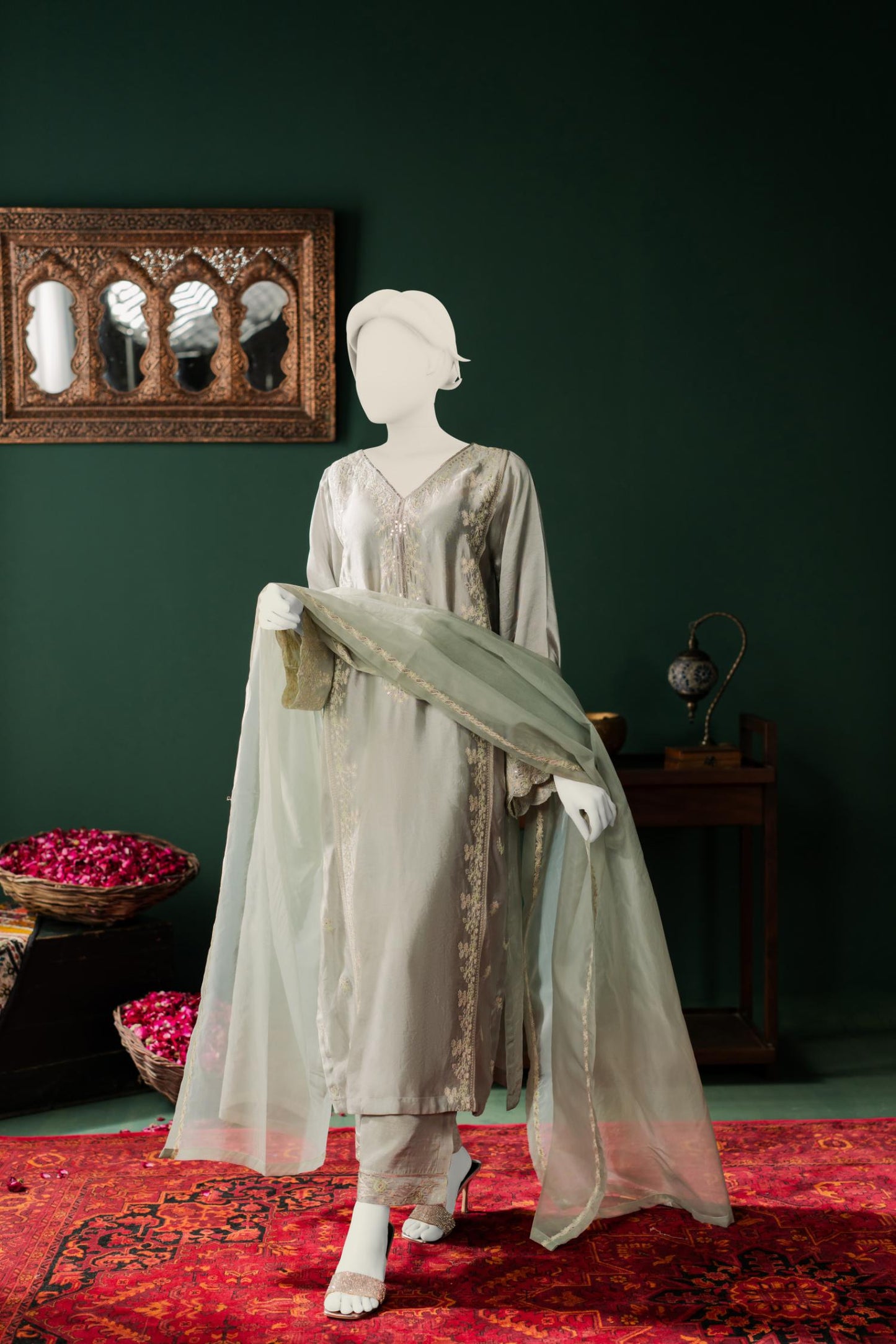 Sheesha Silk 3pc - Steel