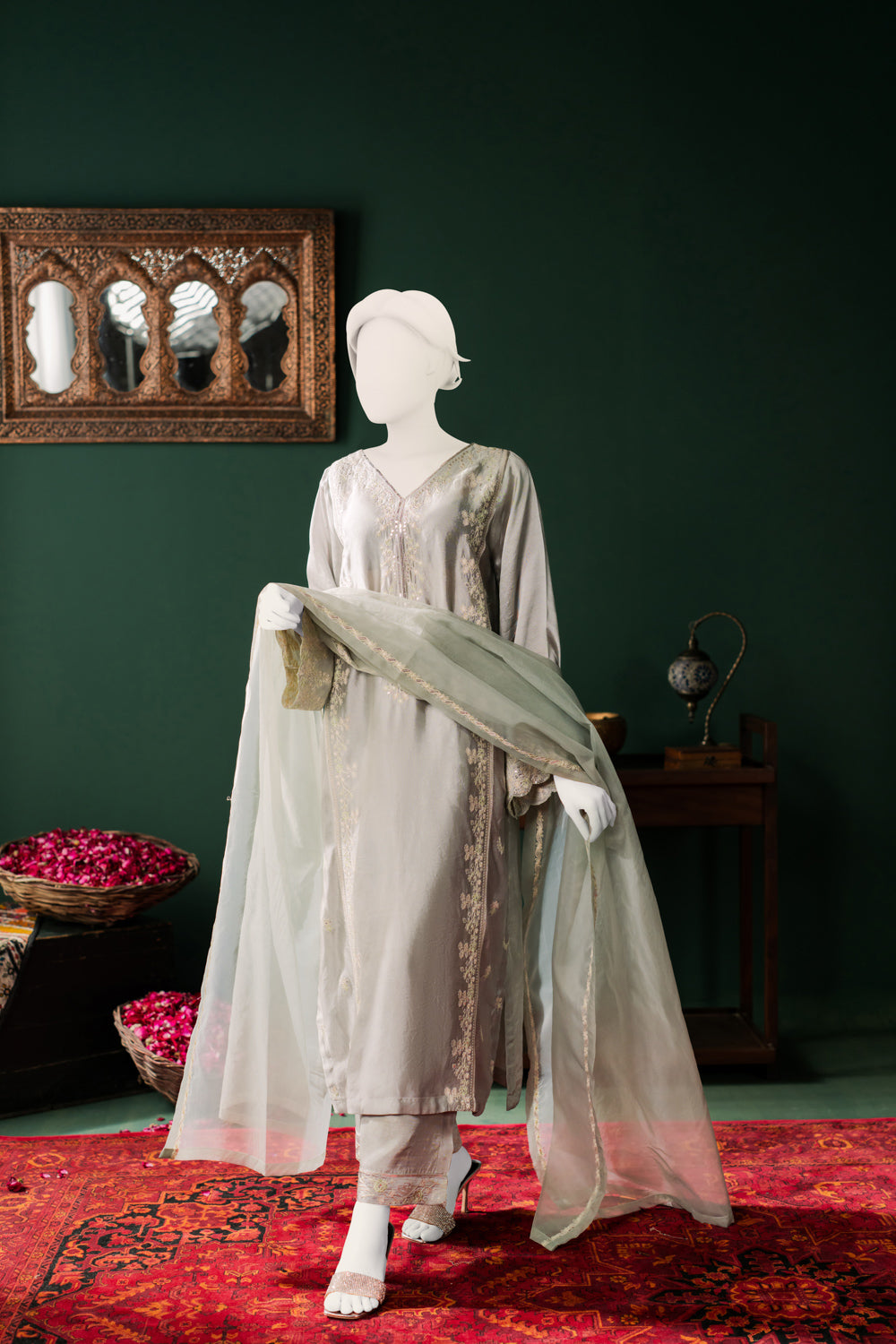 Sheesha Silk 3pc - Steel