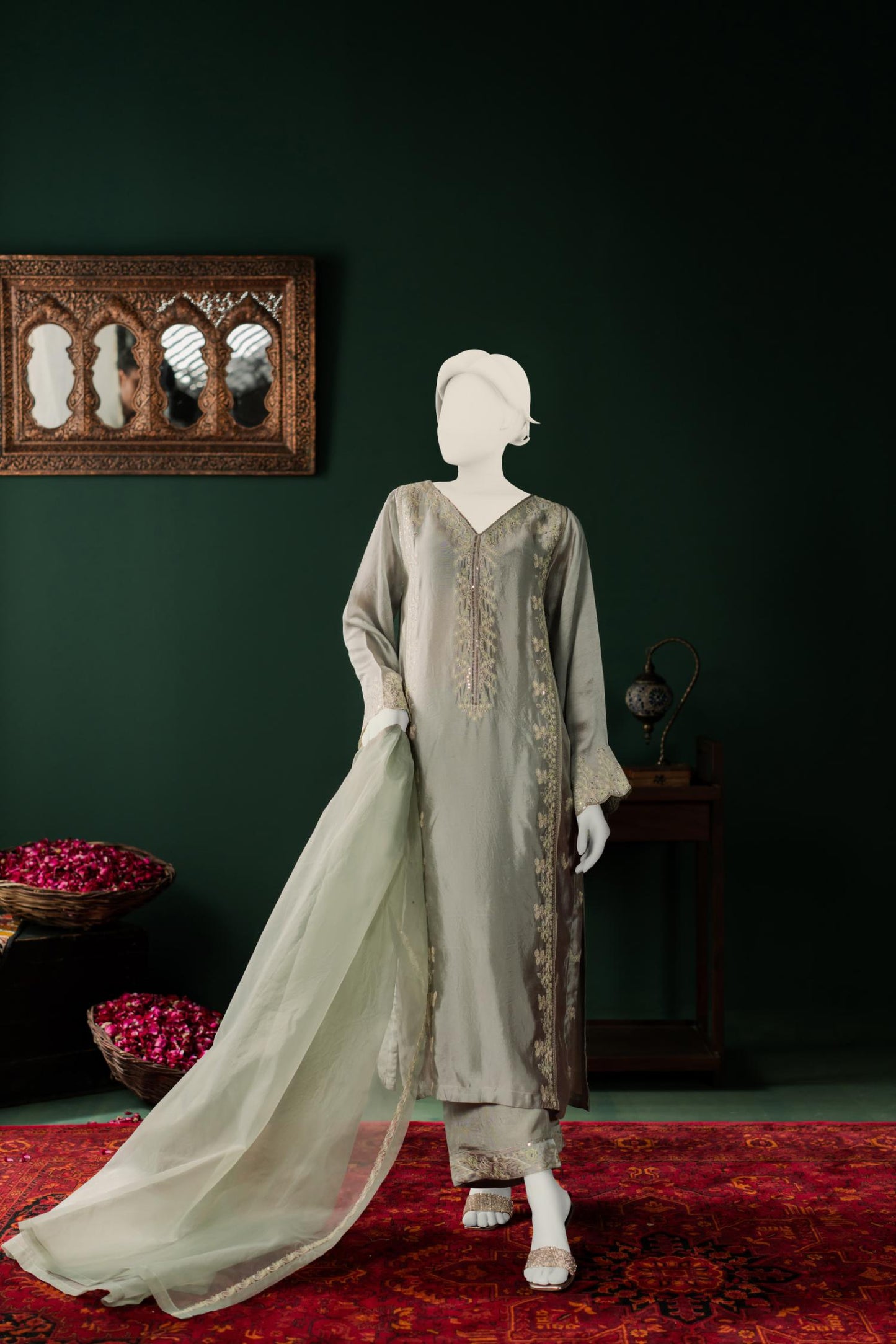 Sheesha Silk 3pc - Steel