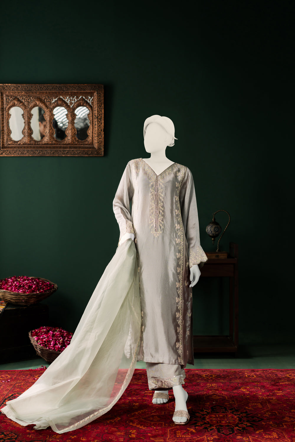 Sheesha Silk 3pc - Steel