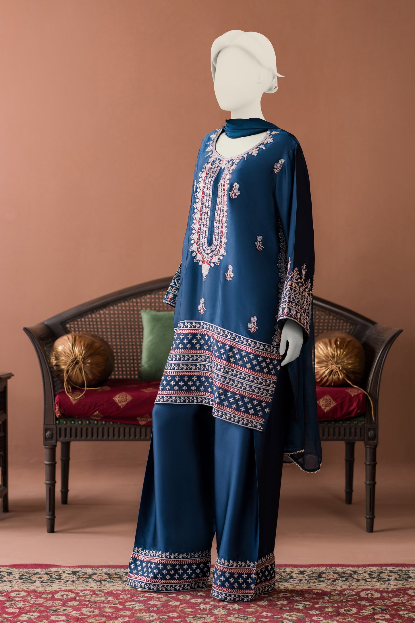 Nyla - 3pc Silk Farshi Set