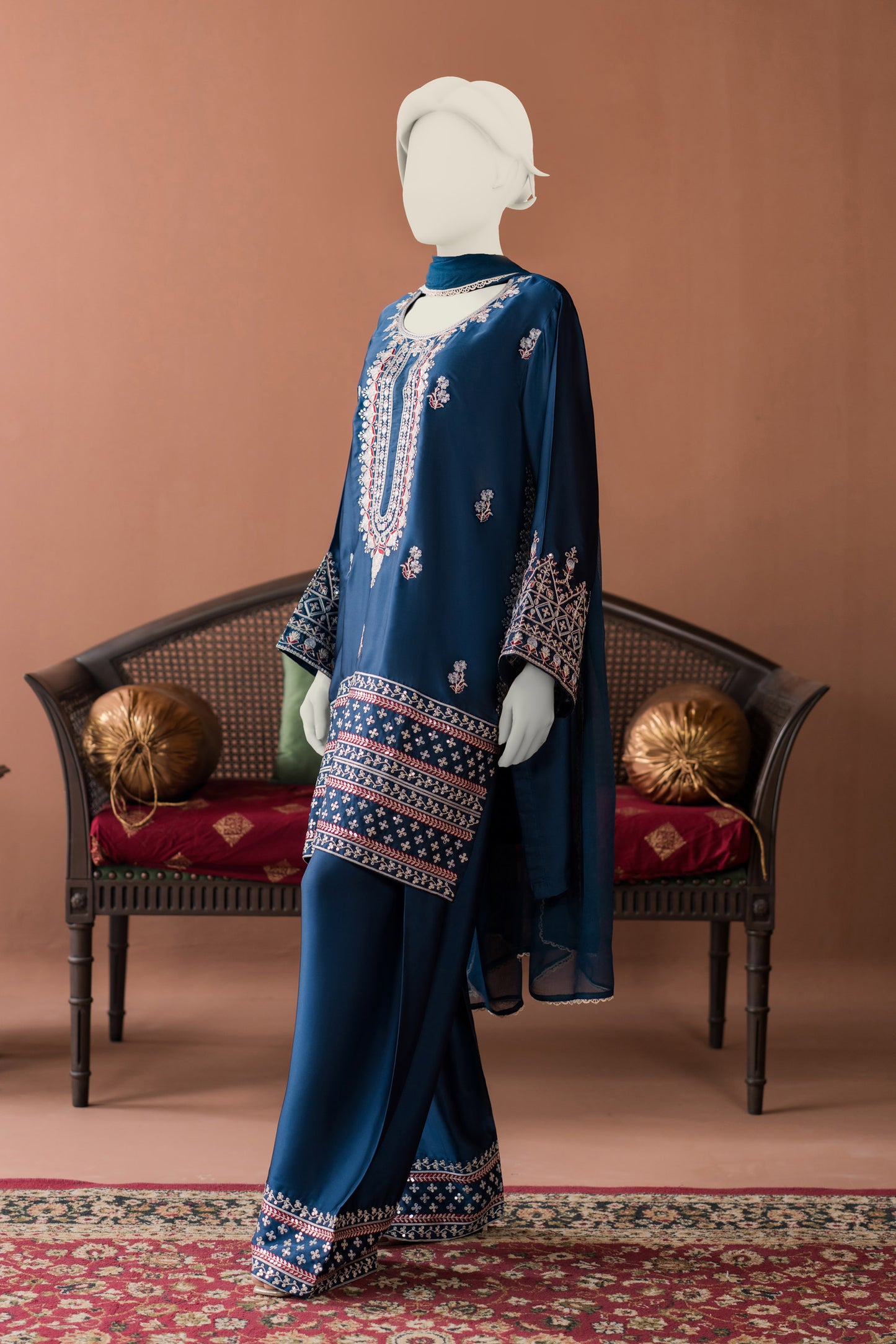 Nyla - 3pc Silk Farshi Set